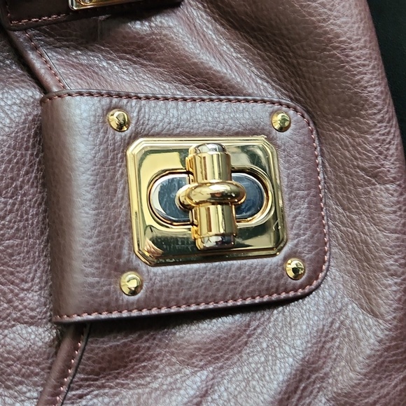 B. Makowski Brown large leather handbag - Picture 2 of 16